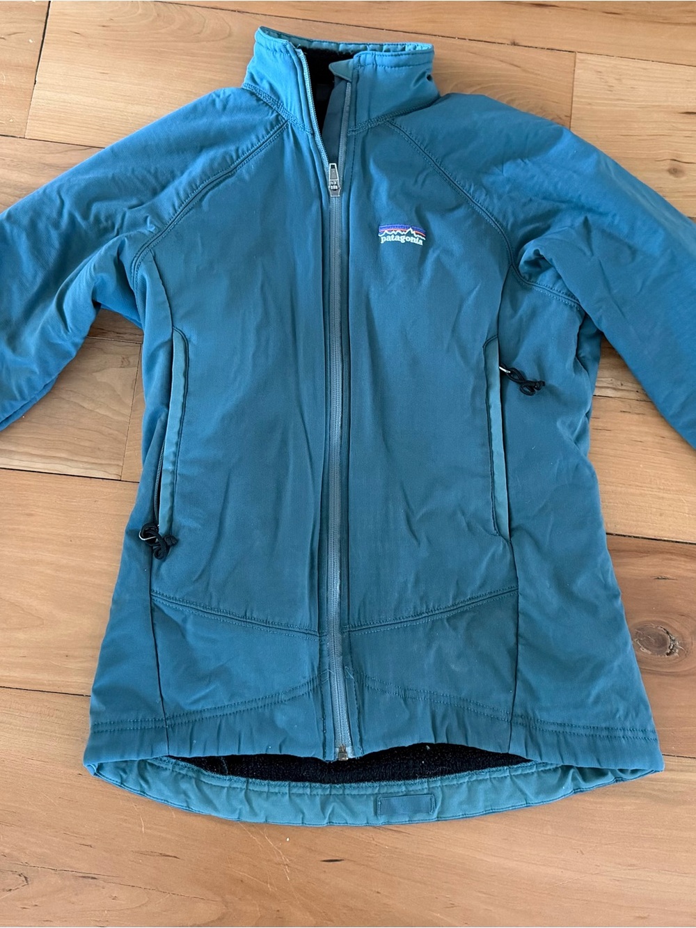 Patagonia Vintage Women Teal green Medium jacket Core Skin 84460 Fall 2002 USA